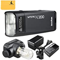 Godox AD200 200Ws 2.4G TTL Flash Strobe 1-8000 HSS Sin Cable Monolight con 2900mAh Litio Batería y Bolsillo Flash Cabeza…